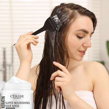 keratin hair mask with rice water