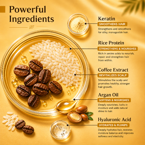 keratin shampoo with rice protein