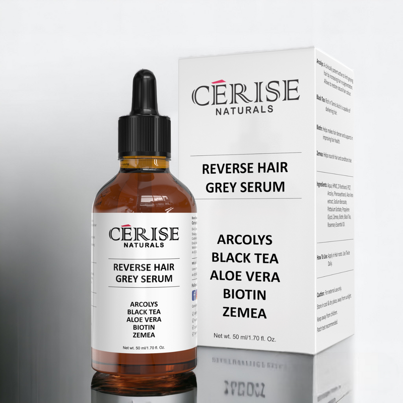 cerise naturals reverse hair grey serum anti grey hair serum, anti hair grey serum