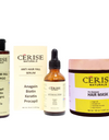 Anti-Hair Fall Serum, Anti Hair Fall Shampoo & Pre-Shampoo Hair Mask - cerisenaturals